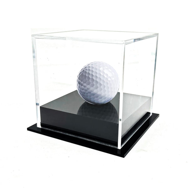 HH-GOLF Clear Acrylic Golf Ball Display Case, Golf Ball Showcase for hole in one ball, Transparent Souvenir gift presentation Box,3.4X3.4X3.5 Inch - Golf Gift