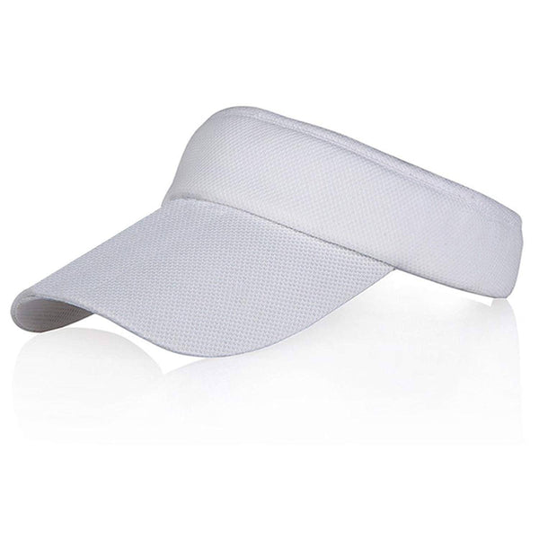 White Colors Sun Visors for Women and Girls, Long Brim Thicker Sweatband Adjustable Hat for Golf Cycling Fishing Tennis Running Jogging and other Sports - Golf Gift