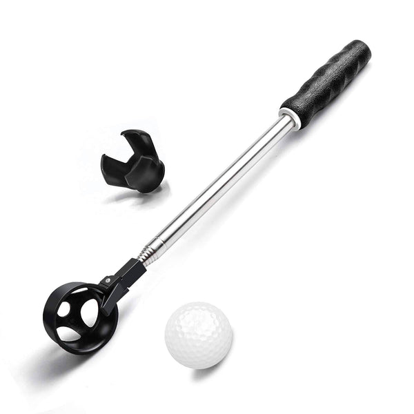 Golf Ball Retriever, 9 ft Stainless Telescopic Golf Ball Retriever for Water with Golf Ball Grabber for Putter, Golf Accessories, Gifts for Golfer Length: 9 ft / 2 m, Weight: 7 Oz (9) - Golf Gift