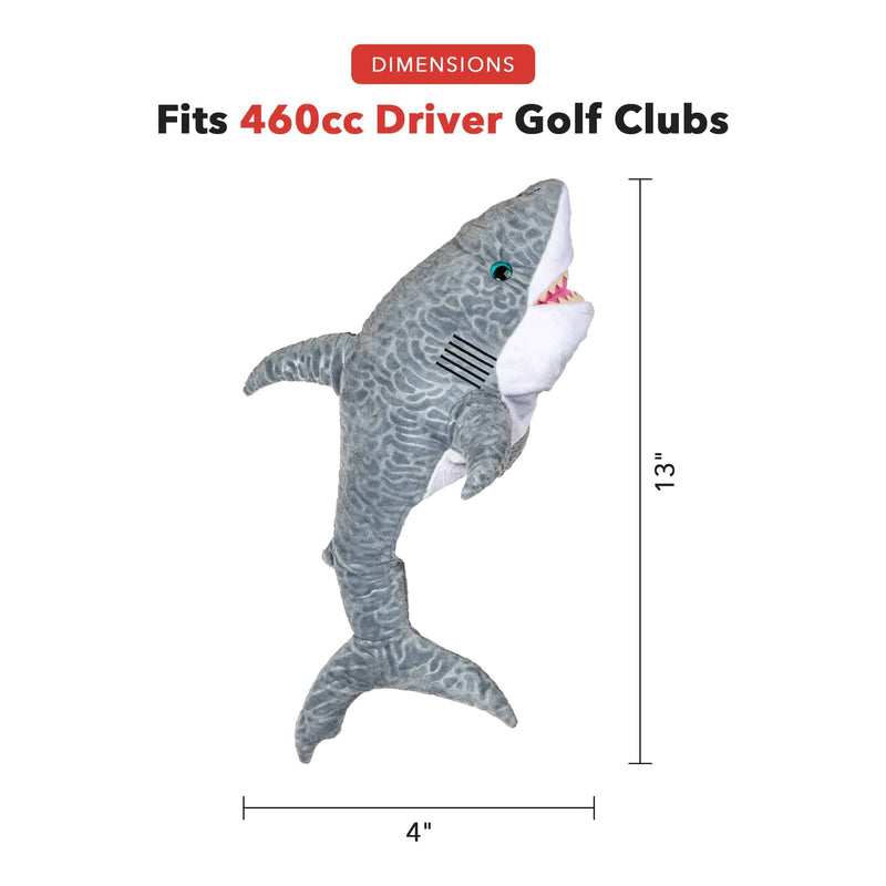 Daphne's Novely Headcover - Shark, Grey-White, Driver - Golf Gift