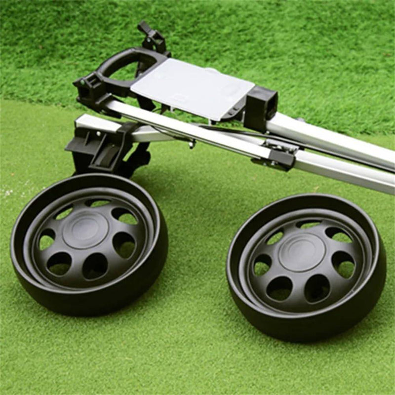 CuteHairy 2 Wheel Golf Cart, Portable Lightweight Folding Walking Roller, Lightweight 2 Wheels Golfs Bag Trolley with Elastic Strap, Golf Cart Holder For Outdoor Training - Golf Gift