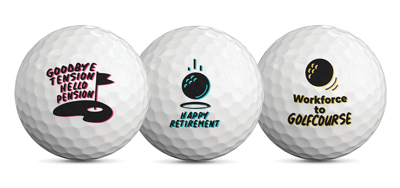 O'RINN Retirement Novelty Golf Ball 3 Pack - Gifts for Golfers - Coworkers - Retirement Party Supplies & Favors - Retirement Gifts - Golf Gift