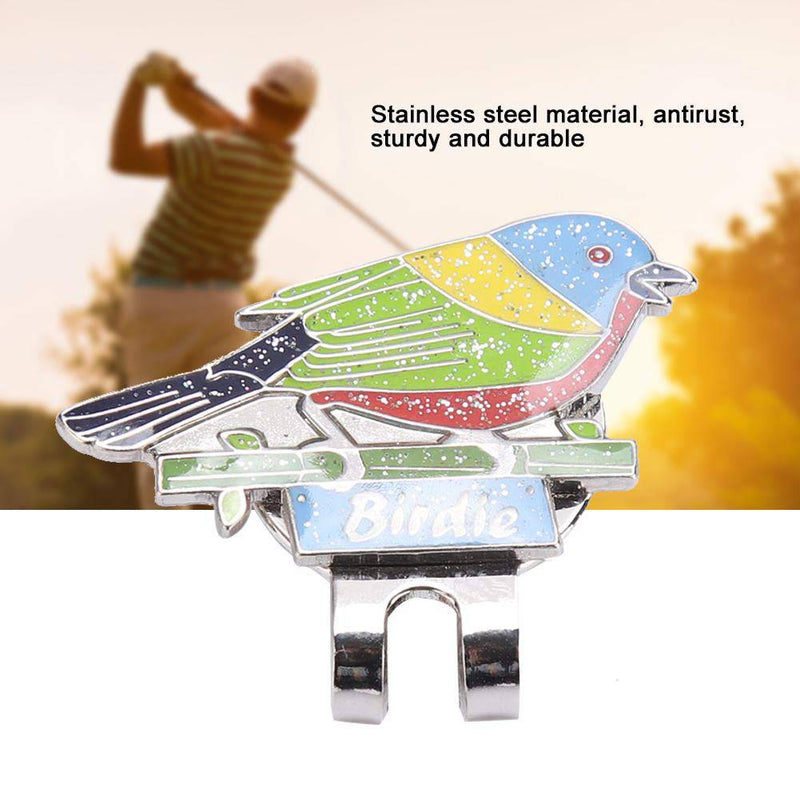 Dwawoo Golf Hat Clip, Animals & Insects Pattern Golf Ball Marker Stainless Steel Golf Cap Clamp(Bird) - Golf Gift