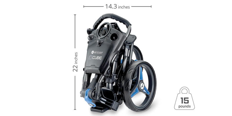 Motocaddy Cube Push Golf Trolley - Blue - One Size - Golf Gift