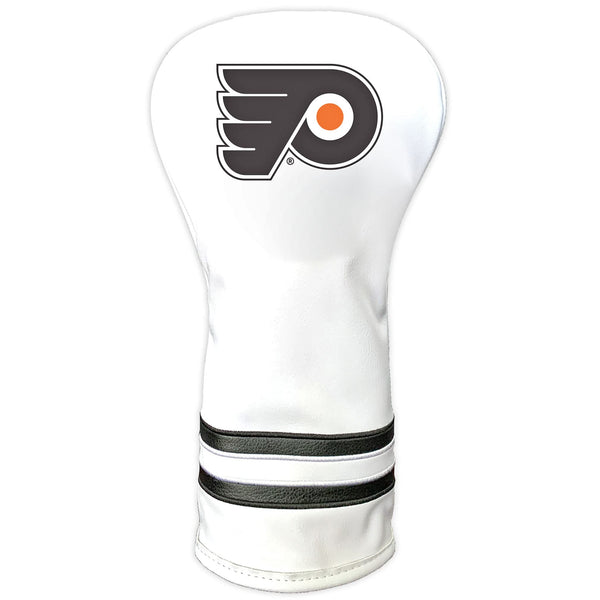 Team Golf NHL Philadelphia Flyers White Vintage Driver Head Cover White Vintage Driver Golf Club Headcover, Form Fitting Design, Retro Design - Golf Gift