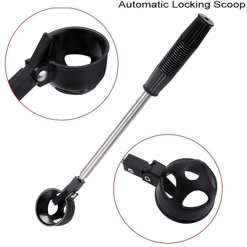 Harmon Wandyer Golf Ball Retriever, Portable Retractable Telescopic Scoop Saver Pick Up Automatic Locking Stainless Steel Shaft Tool - Golf Gift