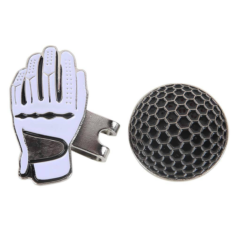 VGEBY Golf Clip Marker, Golf Hat Cap Clip with Magnetic Ball Marker Golf Ball Marker (Black + White) Golf - Golf Gift