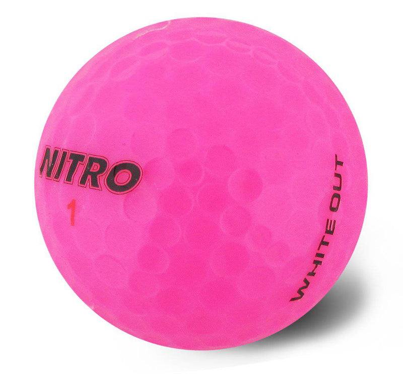 Nitro Women's White Out Golf Balls (Pack of 15) - Pink - Golf Gift