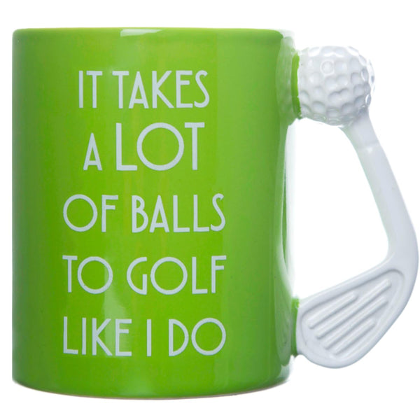 Boxer Gifts Funny Golf Gift Mug - It Takes A Lot Of Balls - Novelty Joke Golf Gifts For Men & Women - Fun Secret Santa Gift For Golfers On Christmas, Father's Day & Birthday