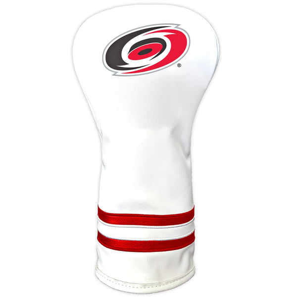 Team Golf NHL Carolina Hurricanes White Vintage Driver Head Cover White Vintage Driver Golf Club Headcover, Form Fitting Design, Retro Design - Golf Gift