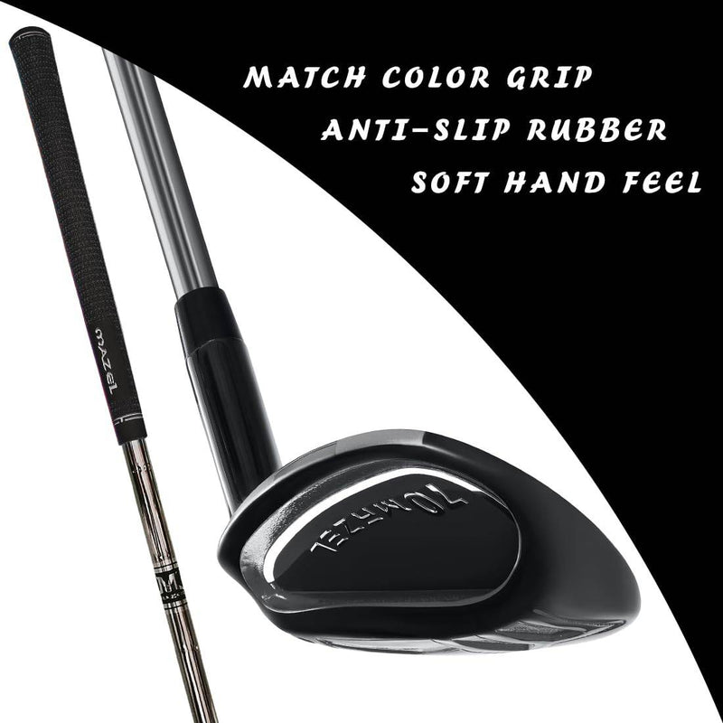 MAZEL Golf Lob Wedge 68,70,72 Degree 35 Inch Right Handed, CNC Milled Face Sand Wedge,Picthing Wedge (Black, 70 Degrees) - Golf Gift