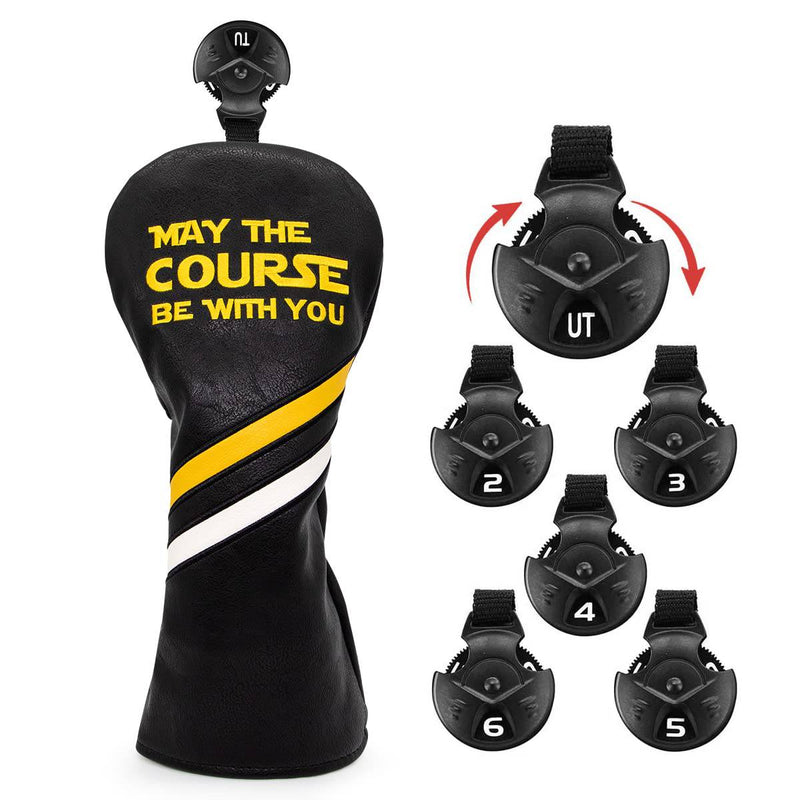 Golf Club Head Cover May The Course Be with You (3pcs(DR+FW+UT)) - Golf Gift