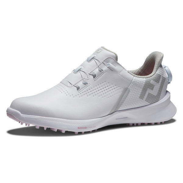 FootJoy 92370070M Women's Fuel BOA Golf Shoe, 7 UK Medium, White/White/Pink - Golf Gift