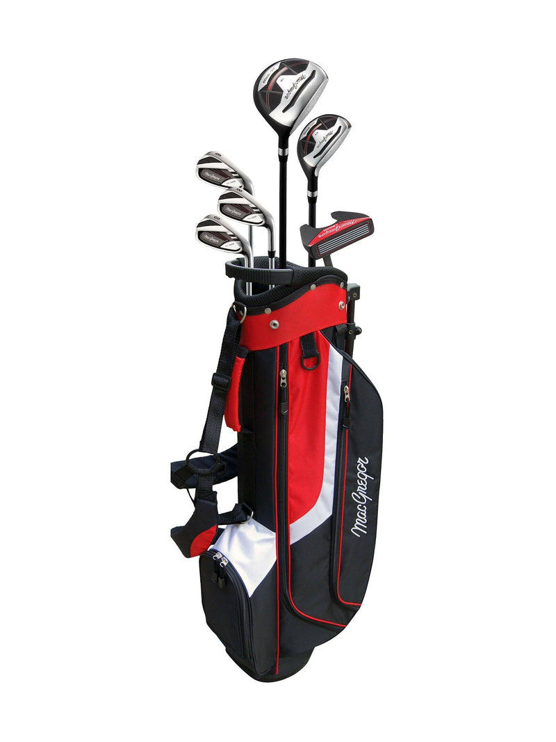 MacGregor Golf CG3000 Stainless Steel Irons Golf Club & Stand Bag Half Package Set, Mens Right Hand, Black/Red - Golf Gift