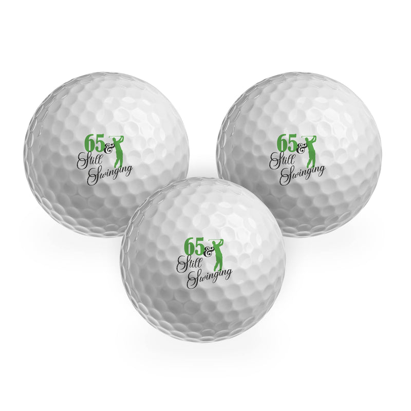 Destination Vinyl ltd 3 x Golf Balls - 65 & Still Swinging Sixty Five 65th Birthday Joke Funny Age Golfing Club Sport Husband Dad Brother Friend Men Gift