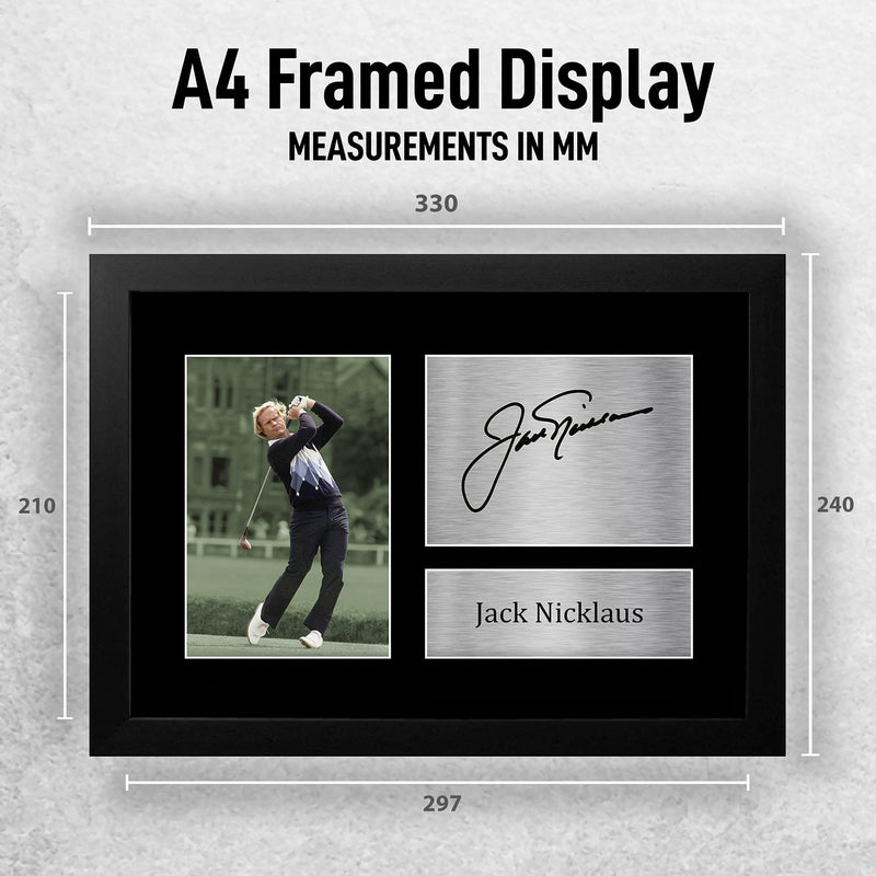 HWC Trading FR Jack Nicklaus Gift Signed FRAMED A4 Printed Autograph Golf Gifts Photo Display - Golf Gift