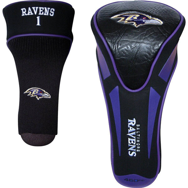 Team Golf NFL Baltimore Ravens Single Apex Driver Head Cover Golf Club Single Apex Driver Headcover, Fits All Oversized Clubs, Truly Sleek Design - Golf Gift