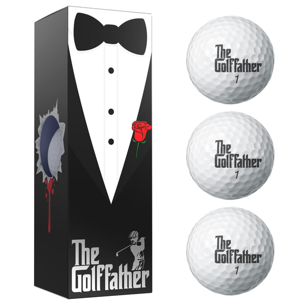 Shanker Golf Balls - The Golf Father Edition - Funny Joke Gift for Dad Golfers - Sleeve of 3 Tournament Golf Balls - Perfect Gag Gift for Fathers Day, Birthdays, Grandpa - Golf Gift