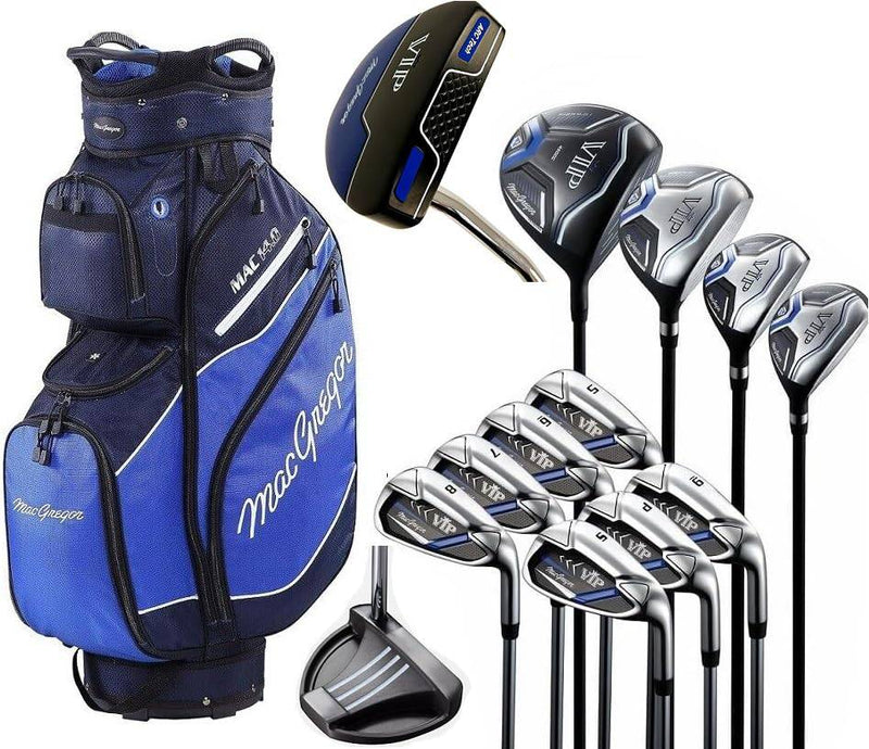 MacGregor VIP Cart Bag Steel Package Set New 2024 Golf Set 12 Clubs. You Will Receive an Umbrella & Society Tee Pack Worth £29.00 FREE - Golf Gift