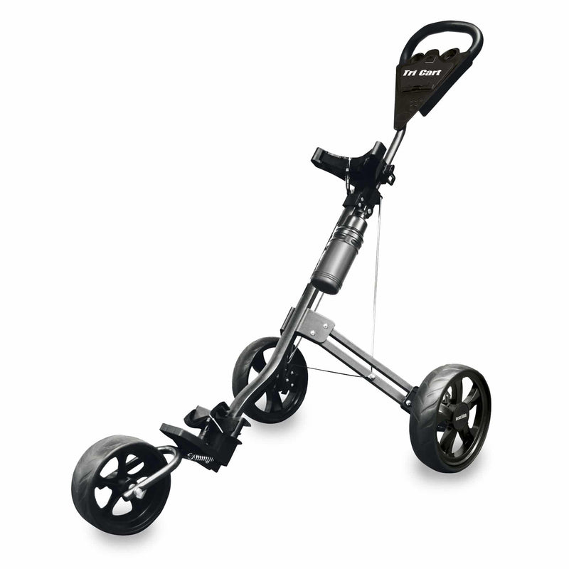 Longridge Golf Tri Cart 3 Wheel Mens Push/Pull Golf Trolley + Free Water Bottle - Golf Gift