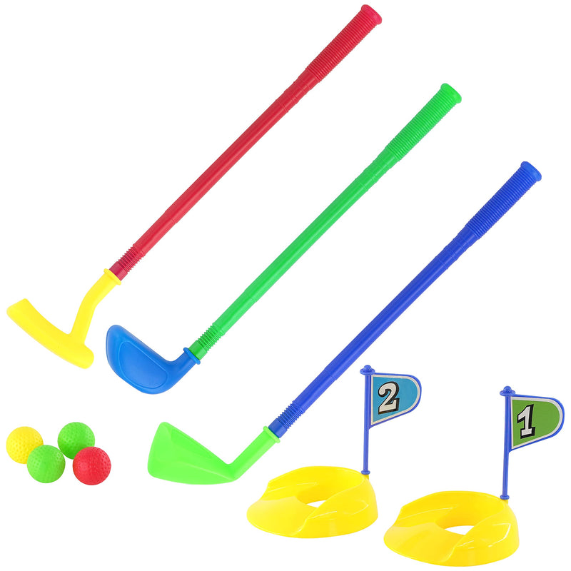 MTS Childs Junior Golf Caddy Set Balls Clubs Trolley Kids Outdoor Garden Game Toy - Golf Gift