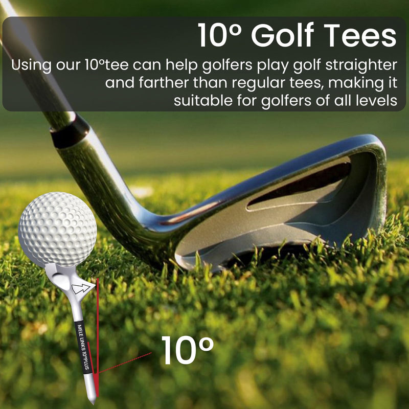 GALAMAX 10 Pcs Golf Tees, Unbreakable 10° Golf Tees Plastic, Personalised Low Resistance Golf Tee and Increase Distance Golf Accessories - Golf Gift