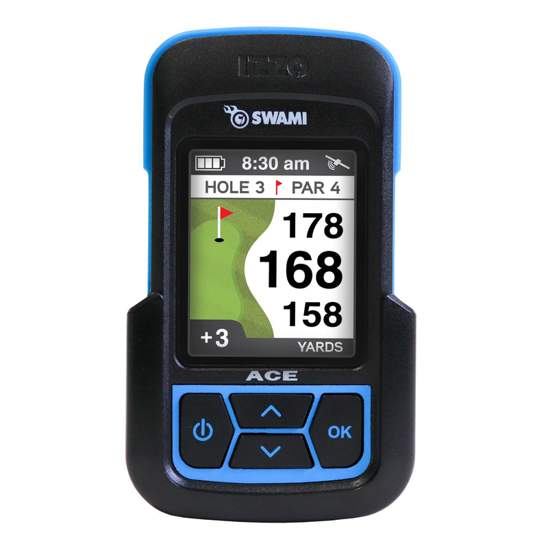 Izzo Golf Swami Ace Handheld Golf GPS Rangefinder - Blue - Golf Gift