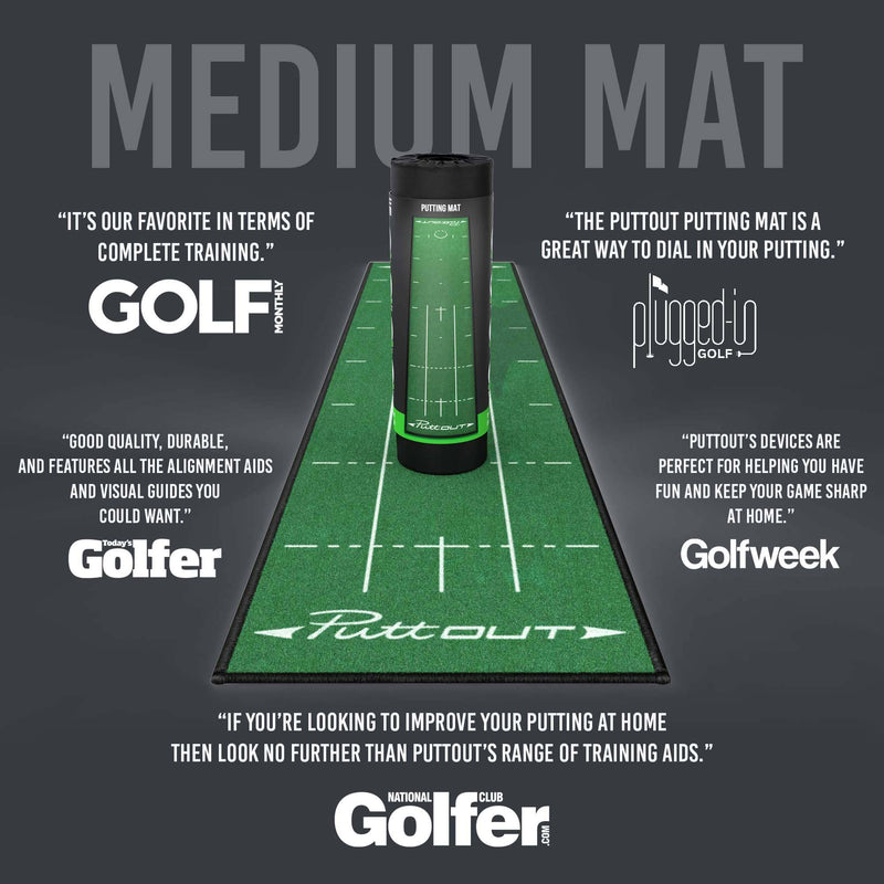 PuttOUT Medium Putting Mat - 240cm x 50cm - Golf Gift