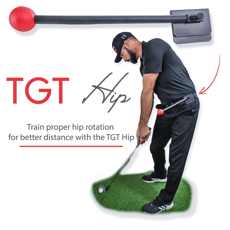 TOTAL GOLF TRAINER HIP Aid - Increases Club Speed, Power & Distance - Proper Hip Turn/Posture/Rotation - Eliminate Chicken Wing/Sliding/Early Extension - Golf Gift