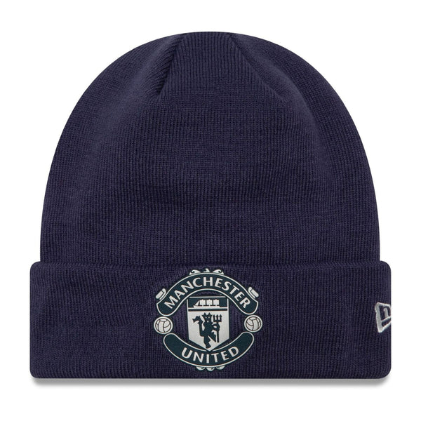 New Era Winter Cuff Beanie - Rubber Manchester United Navy - Golf Gift