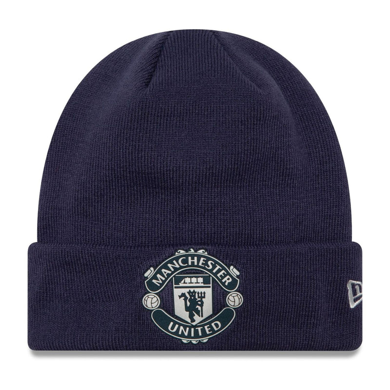 New Era Winter Cuff Beanie - Rubber Manchester United Navy - Golf Gift