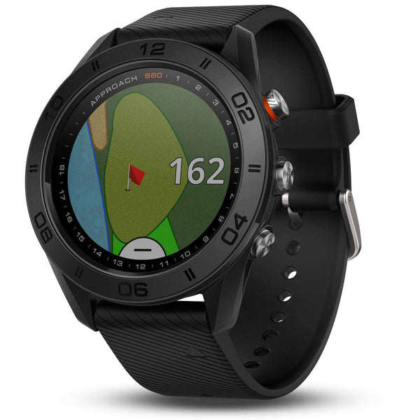 Garmin Approach S60, Premium GPS Golf Watch with Touchscreen Display and Full Color CourseView Mapping, Black w/Silicone Band - Golf Gift