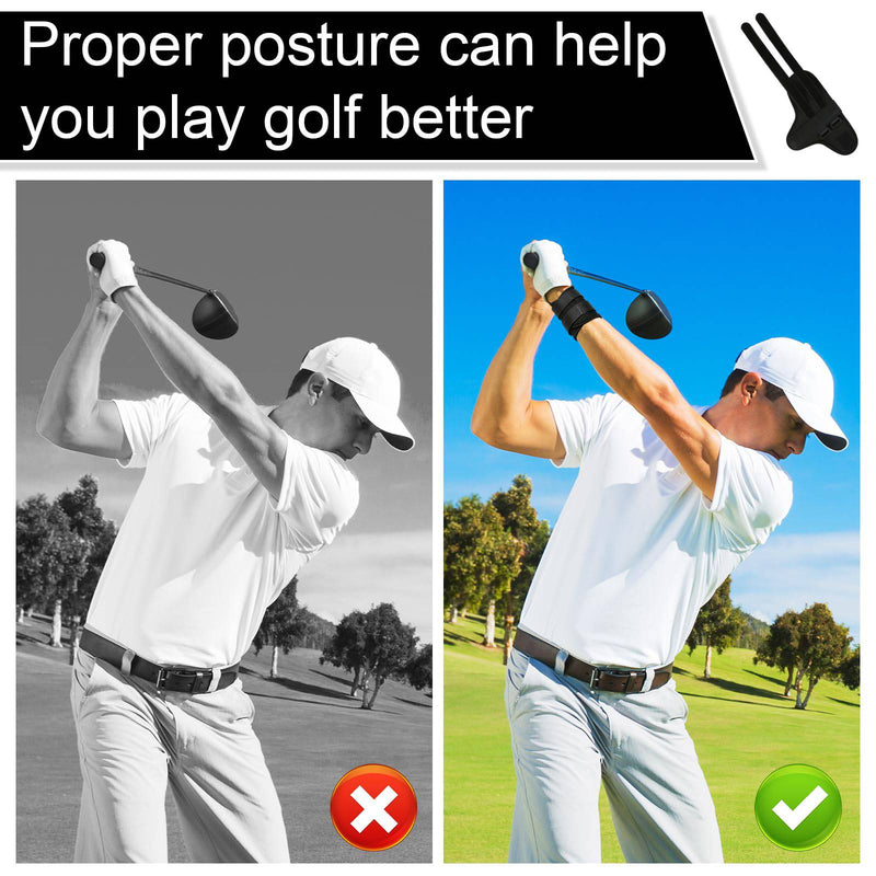 PEUTIER Golf Swing Alignment Brace, Neoprene Golf Wrist Training Aid Comfort Golf Grip Trainer Golf Swing Training Aid Golf Hand Gesture Practice Tool Wrist Correction for Golf Beginners - Golf Gift