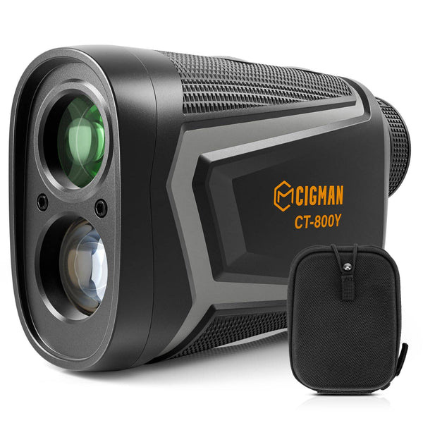 CIGMAN Golf Range Finder 800 Yards Laser Golf Rangefinder with Slope - USB Rechargeable,6X Magnification,Flag Pole Locking Vibration,Magnetic Rangefinder Mount Strap Included,Golf Accessories CT-800Y - Golf Gift