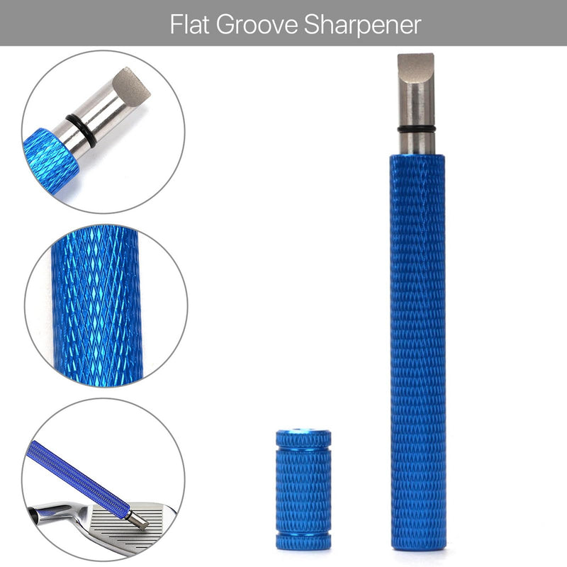 VANANA 3in1 Iron Golf Clean Tool Set, Golf Club Brush U V Blade Iron Wedge Club Groove Sharpener Cleaner for Golfer (Blue) - Golf Gift