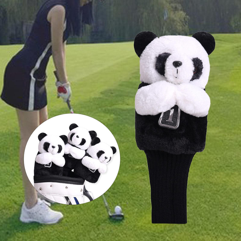 Sharplace Golf Club Head Cover Panda Shaped Protective Driver Animal Headcover for Men Women - Golf Gift