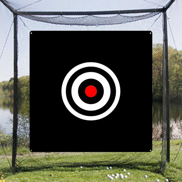 Golf Target Cloth 58" x 59" Hitting Net Targets with 3 Golf Practice Ball for Golf Training Driving Range Backyard Practice Net Backyard Garden Outdoor Indoor (58" x 59" Cloth in Black) - Golf Gift