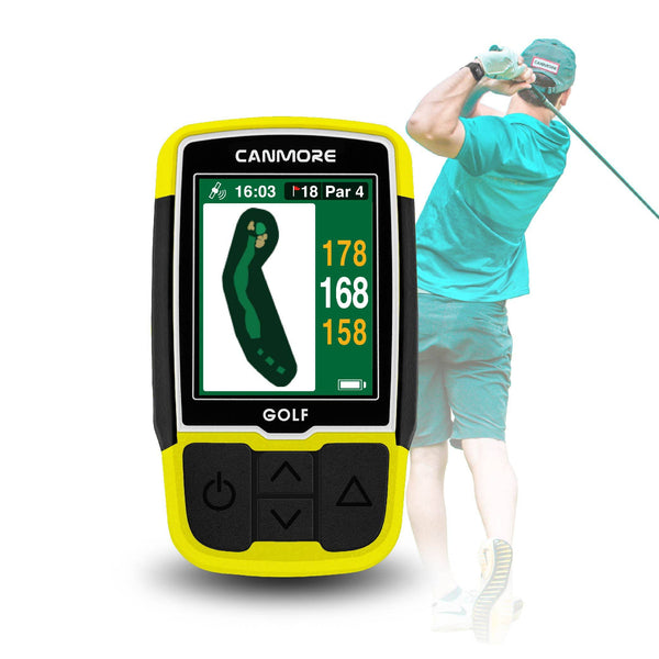 CANMORE HG200 Plus Golf GPS - Easy-to-Read Color preloaded 41,000 Course map Worldwide Shape of The Green and The Fairway- Water Resistant- 1-Year Warranty - Golf Gift