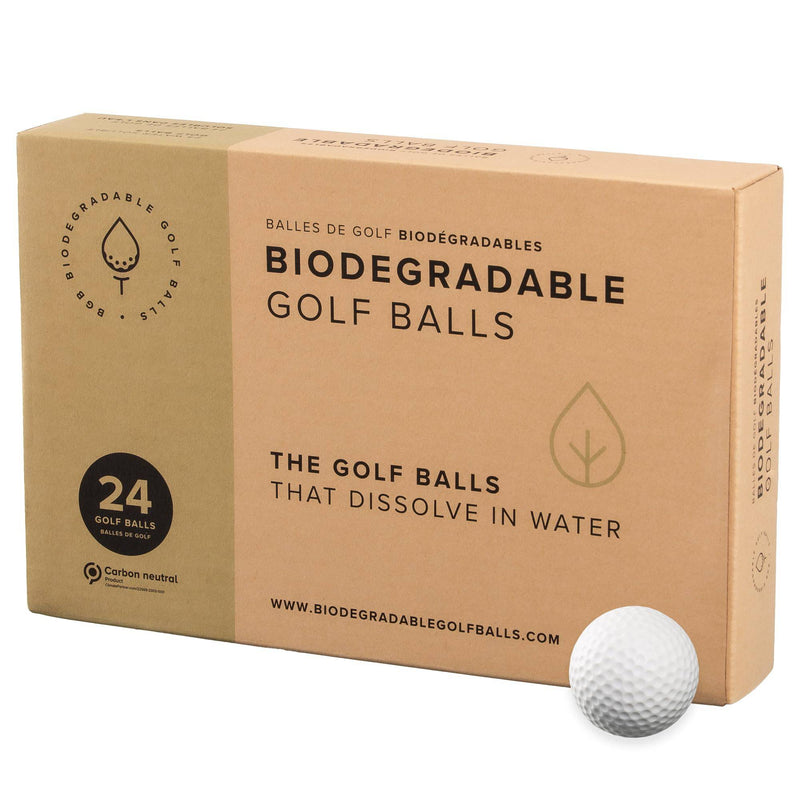 Biodegradable Golf Balls | Water Dissolvable | Eco Friendly Golf Gift | Water Soluble | Perfect for Outdoor Practice | Dissolves in 2-4 Weeks (24) - Golf Gift