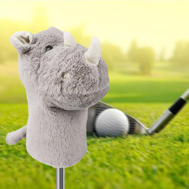 Baoblaze Golf Club Head Cover for Driver Driver Headcover Funny Animal Guard Cartoon Rhino Golf Accessories Golf Wood Cover - Golf Gift