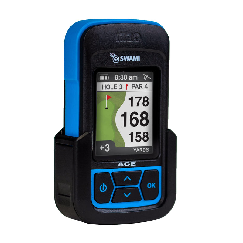 Izzo Golf Swami Ace Handheld Golf GPS Rangefinder - Blue - Golf Gift