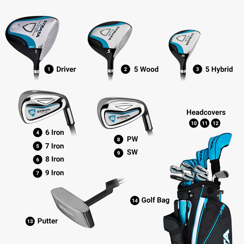 Strata Plus Complete 14 Piece Golf Package Set - Golf Gift