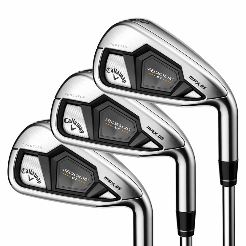 Callaway Golf Rogue ST Max OS Iron Set (Right Hand, Graphite Shaft, Stiff Flex, 4 Iron - PW, Set of 7 Clubs) - Golf Gift