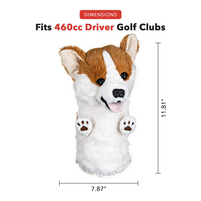 Daphne's Corgi Novelty Golf Driver Headcover - Brown - Golf Gift