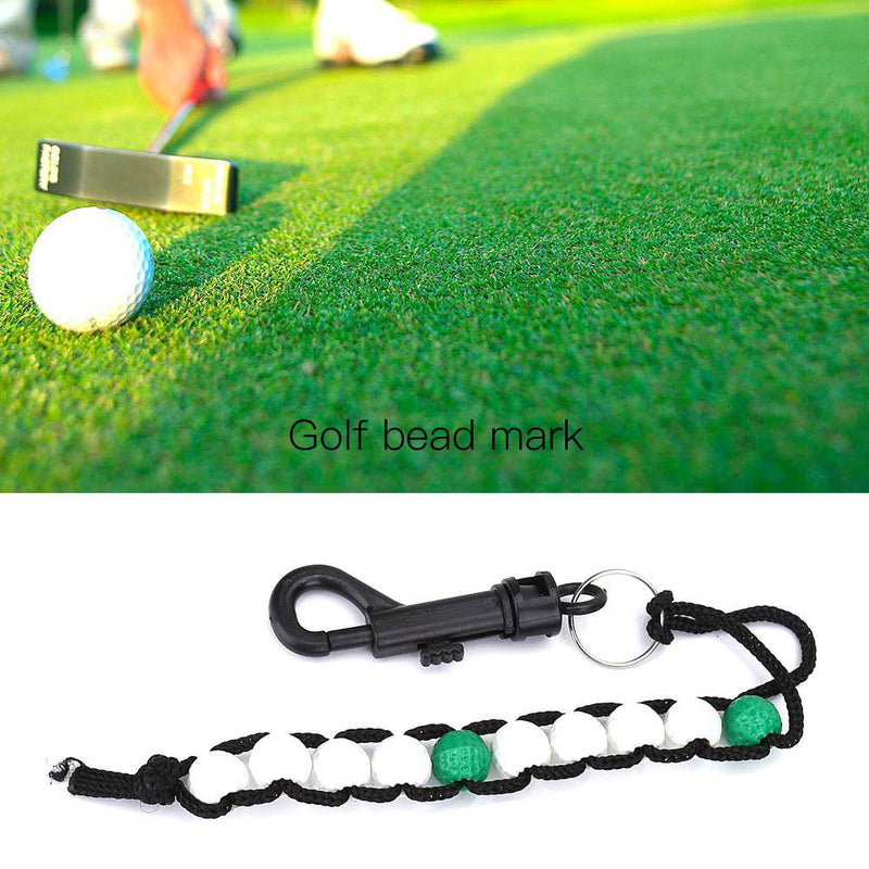 Golf Bead Counter, 2 Pcs Portable Golf Score Counters Bead Bracelets with Clip for Adding Up Shots Golf Counting Beads Golf - Golf Gift