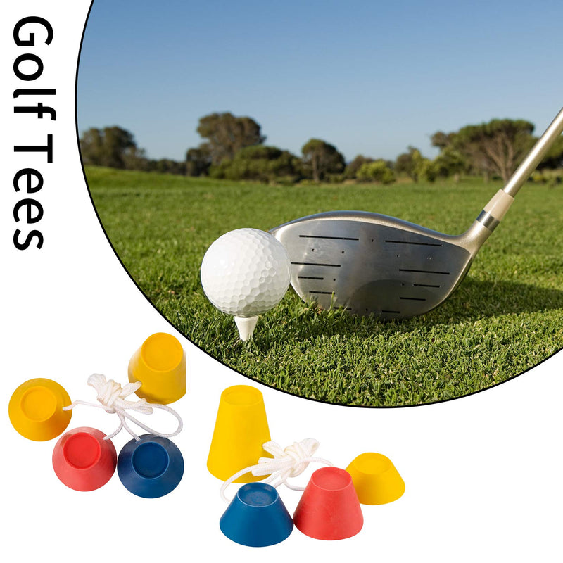 PanBeiQi Jumbo Golf Tees, Winter Golf Tees Rubber, Different Heights and Multi-Coloured - 4 Set - Golf Gift