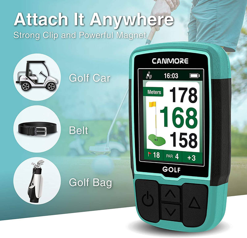 CANMORE HG200 Handheld Golf GPS & Case - Essential Golf Course Data and Score Sheet - Minimalist & User Friendly - 41,000+ Free Courses Worldwide and Growing - 4ATM Waterproof - 1-Year Warranty - Golf Gift