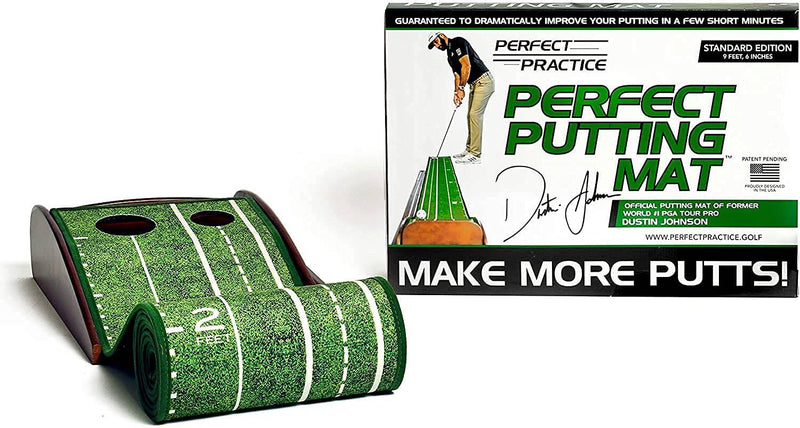 PERFECT PRACTICE Perfect Putting Mat - Official Putting Mat of Dustin Johnson - Golf Gift