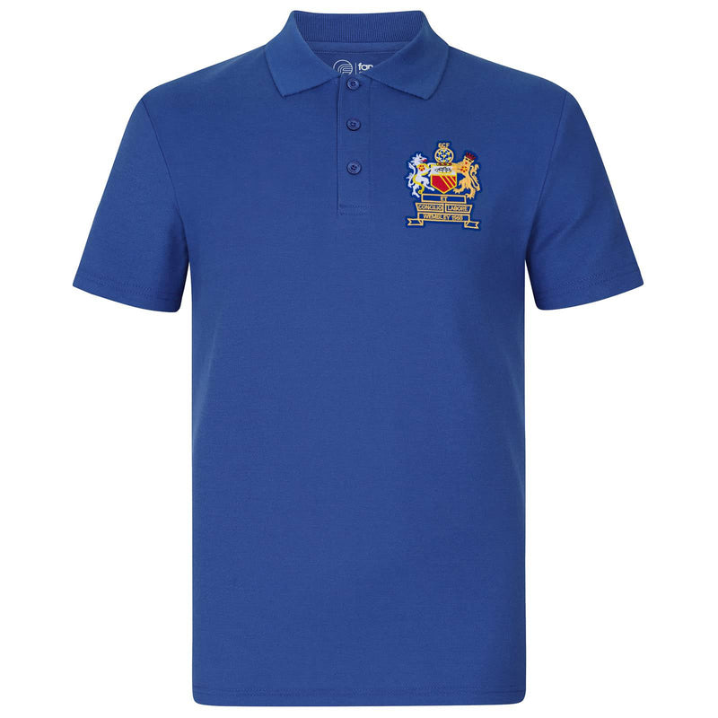 fan originals United Manchester Crest 1968 European Colours Polo Shirt Blue Med. - Golf Gift