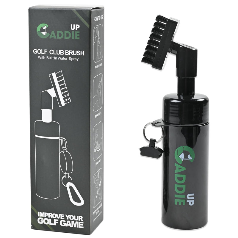 Golf Club Cleaner Brush with built in water spray - Golf Brush Cleaner or Golf Ball Cleaner - this Golf Club Brush is the perfect Golf Groove Cleaner - Golf Accessories For Men and Golf Gifts For Men - Golf Gift